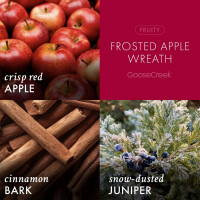 Frosted Apple Wreath 3-Wick-Candle 411g