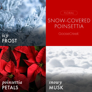 Snow-Covered Poinsettia 3-Wick-Candle 411g