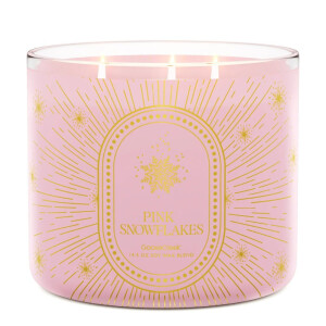Pink Snowflakes 3-Wick-Candle 411g