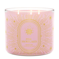 Pink Snowflakes 3-Docht-Kerze 411g