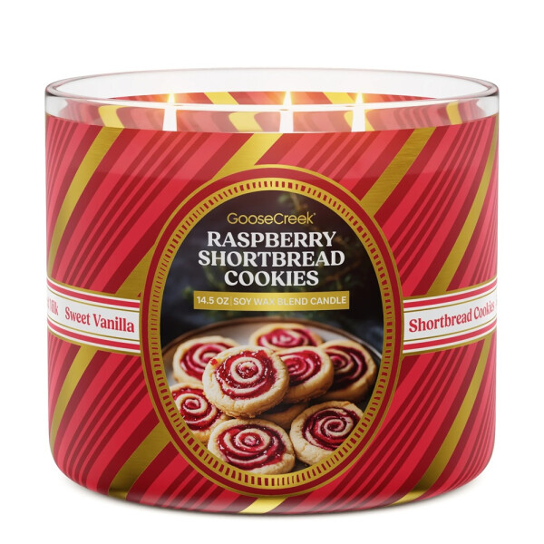 Raspberry Shortbread Cookie 3-Wick-Candle 411g