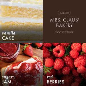 Mrs. Claus Bakery 3-Docht-Kerze 411g