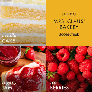 Mrs. Claus Bakery 3-Docht-Kerze 411g