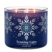Twinkling Lights 3-Docht-Kerze 411g