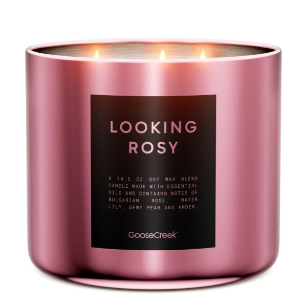 Looking Rosy 3-Docht-Kerze 411g