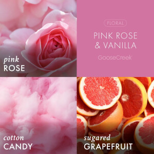 Pink Rose & Vanilla 3-Docht-Kerze 411g