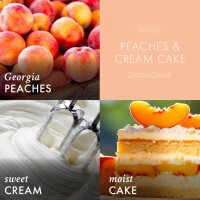 Peaches & Cream Cake 3-Wick-Candle 411g