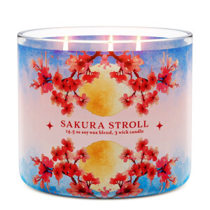 Sakura Stroll 3-Docht-Kerze 411g