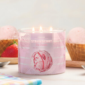 Strawberry Ice Cream 3-Docht-Kerze 411g