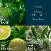 Cool Rain Drops 3-Docht-Kerze 411g