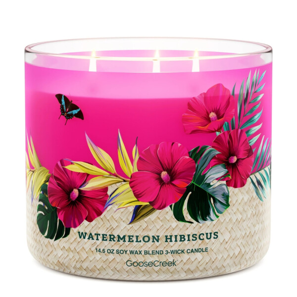 Watermelon Hibiscus 3-Docht-Kerze 411g