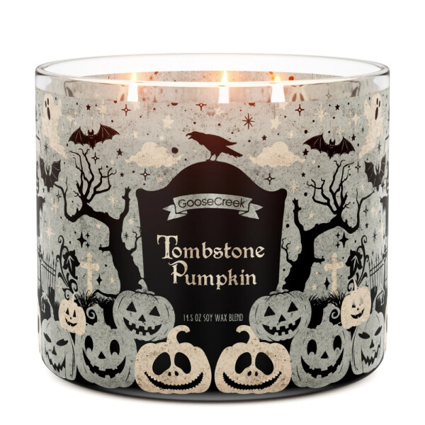 Tombstone Pumpkin 3-Docht-Kerze 411g