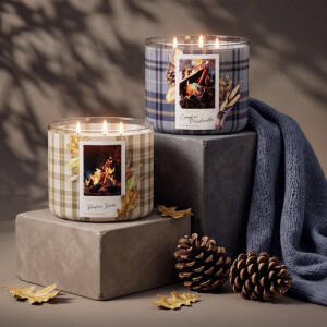 Bonfire Leaves 3-Wick-Candle 411g