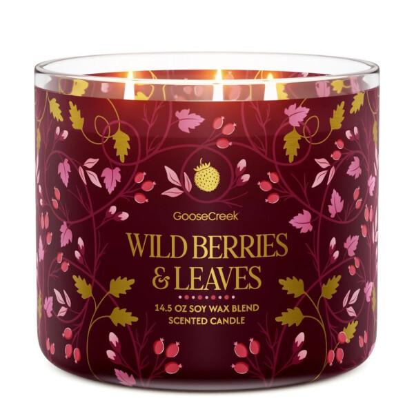 Wild Berries & Leaves 3-Docht-Kerze 411g