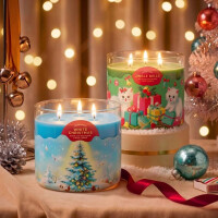 White Christmas 3-Docht-Kerze 411g