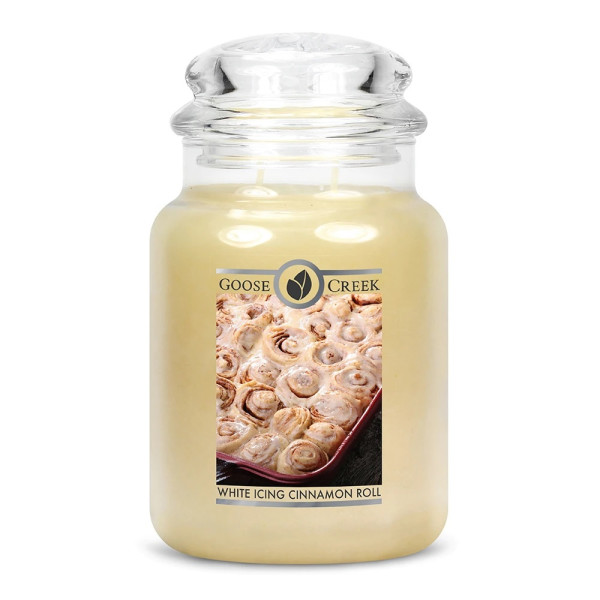 White Icing Cinnamon Roll 2-Wick-Candle 680g