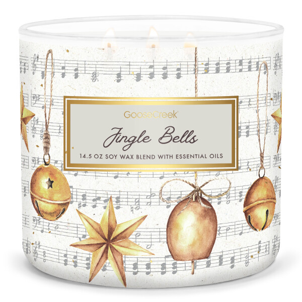 Jingle Bells 3-Docht-Kerze 411g