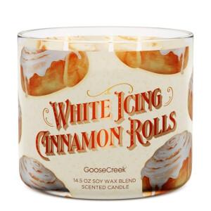White Icing Cinnamon Rolls 3-Wick-Candle 411g